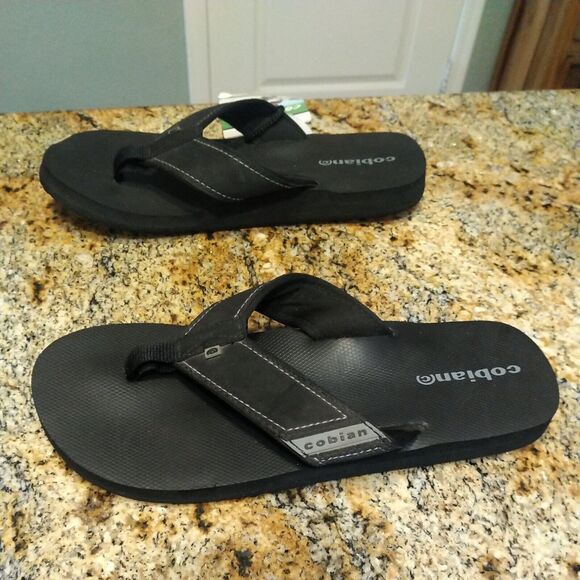 Vtg Man Cobian Maverick 11 Flip Flop Sandal MAV 10-001 Black 100% Original New - Picture 6 of 12